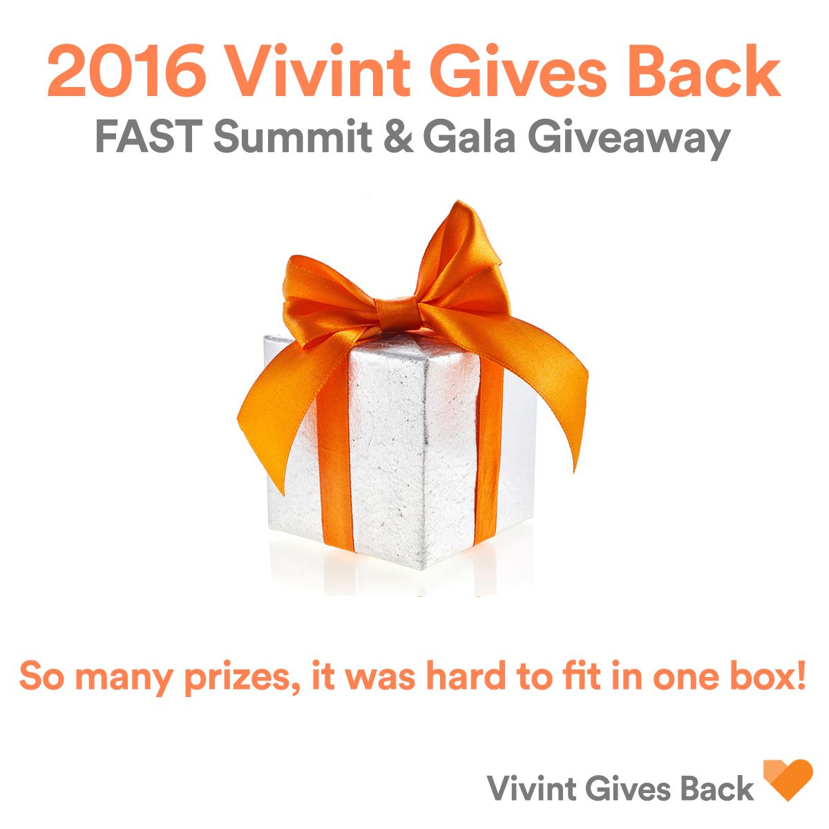 Vivint Gives Back –  Giveaway to the 2016 FAST Summit & Gala