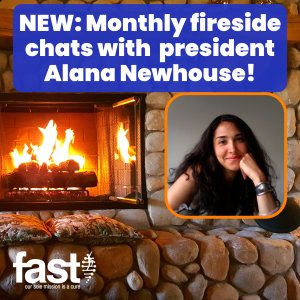 NEW: Monthly fireside chats with president Alana Newhouse!