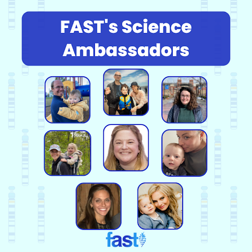 FAST’s Science Ambassadors, with photos of Steve Todd, Christina Poletto, Isabella Scavuzzo, Caitlin O’Neill, Nycole Copping, Judit Botor, Emily Planton, and Sonja Winter